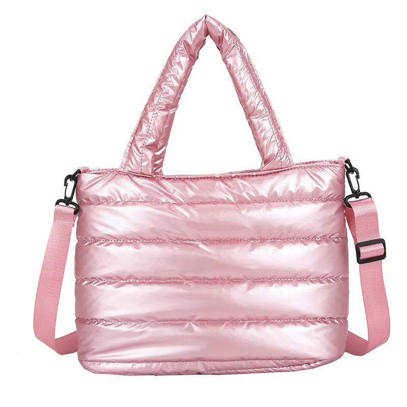 Women's Embroidered Cotton Padded Shoulder Bag White 2026 - Image 5