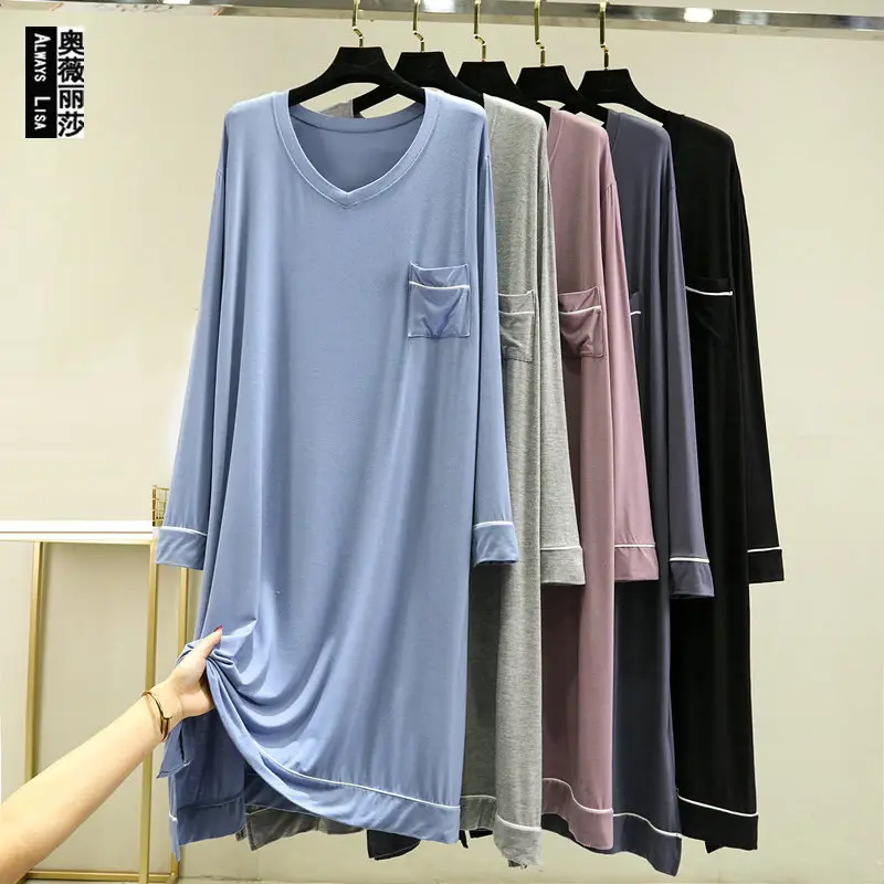 Korean Style Long Sleeve V-Neck Pocket Dress Women - Image 6