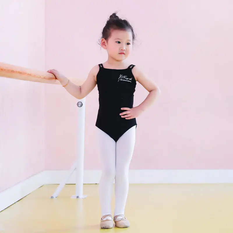 Girls Black Velvet Anti-Hook Dance Pants - Image 6