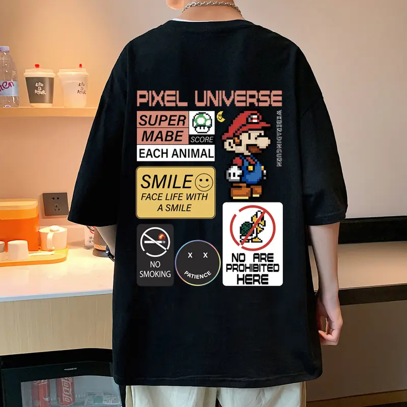 Men Super Mario T-Shirt White 2022 - Image 7