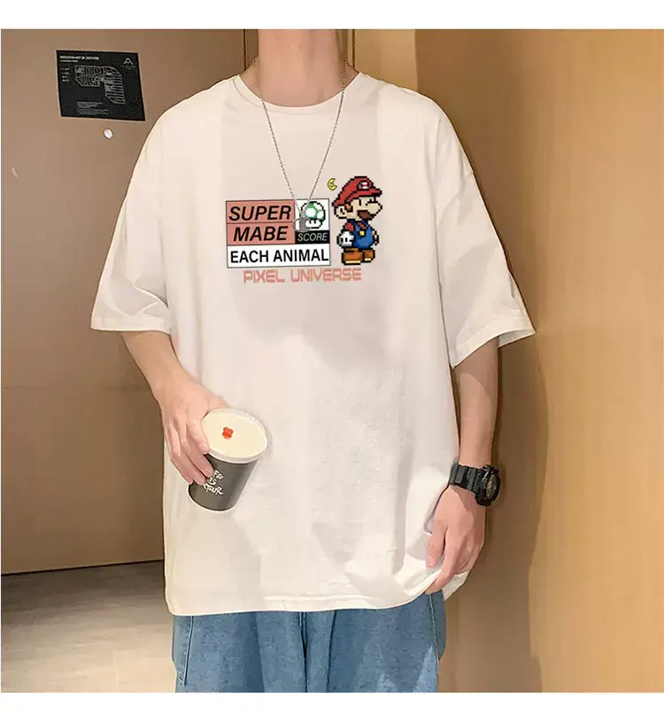 Men Super Mario T-Shirt White 2022 — feature 11