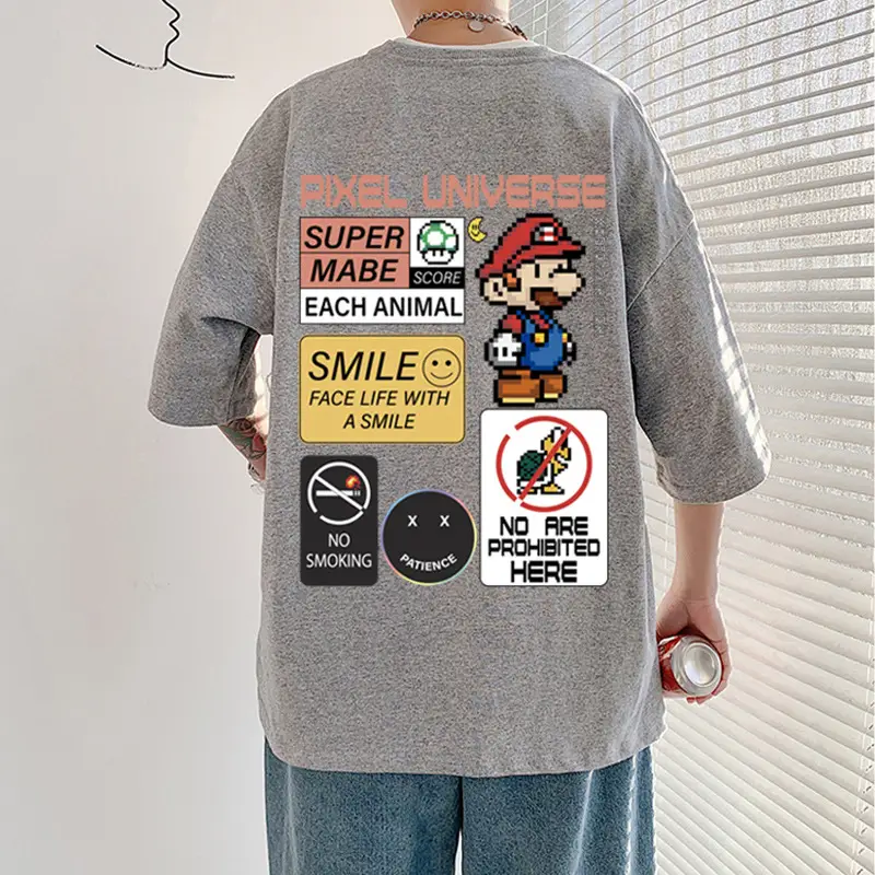 Men Super Mario T-Shirt White 2022 - Image 4