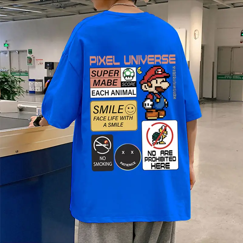 Men Super Mario T-Shirt White 2022 - Image 5