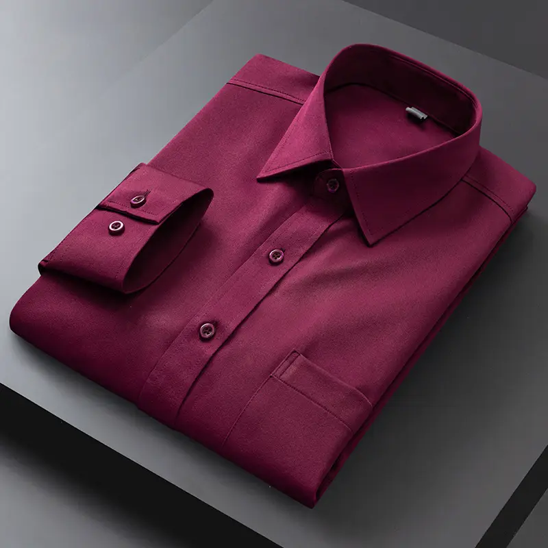 Men Stretch Striped Shirt Long Sleeve Summer Casual Business - Image 6