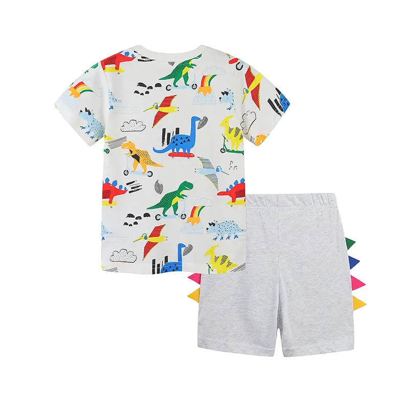 Kids Cotton T-Shirt Cartoon Print Summer Wear