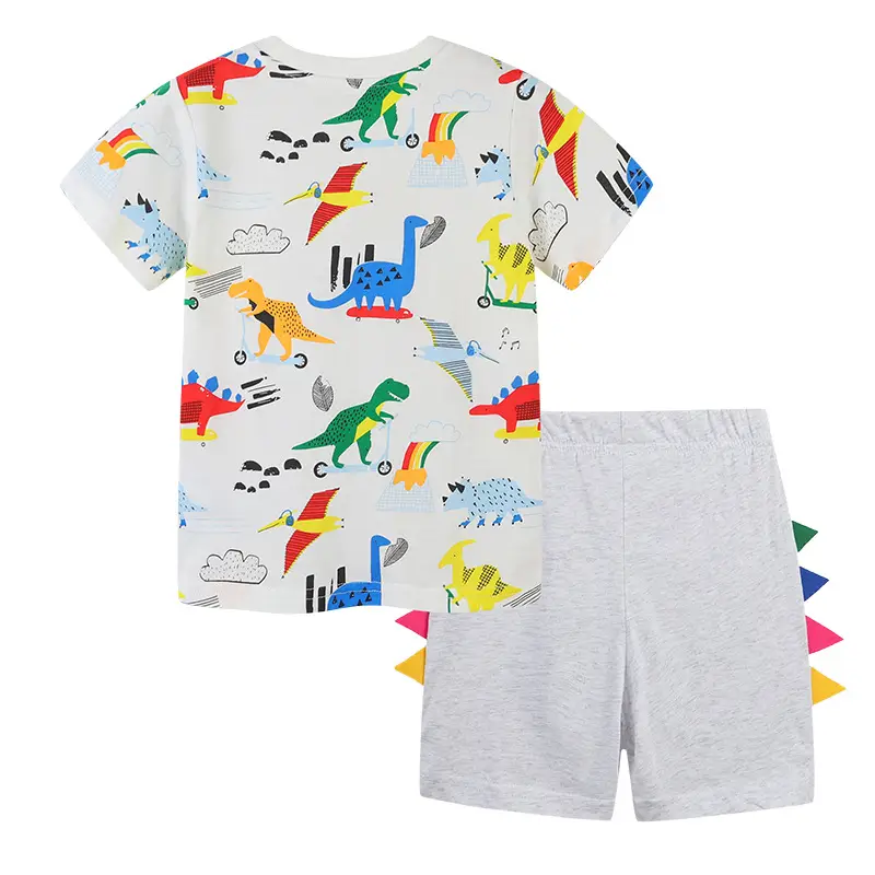 Kids Cotton T-Shirt Cartoon Print Summer Wear