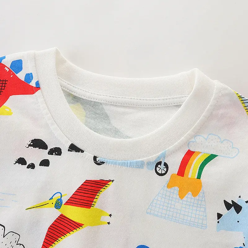 Kids Cotton T-Shirt Cartoon Print Summer Wear