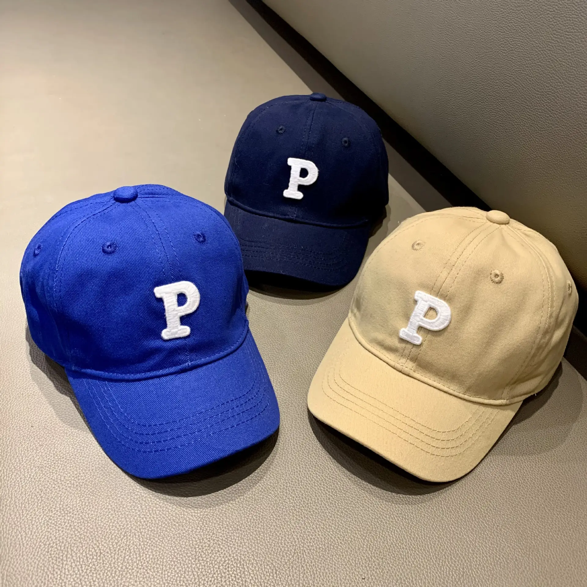 Red Baseball Cap with White P for Boys Girls Spring Autumn - Image 8