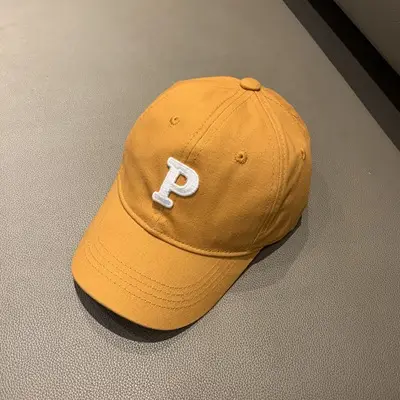 Red Baseball Cap with White P for Boys Girls Spring Autumn - Image 2