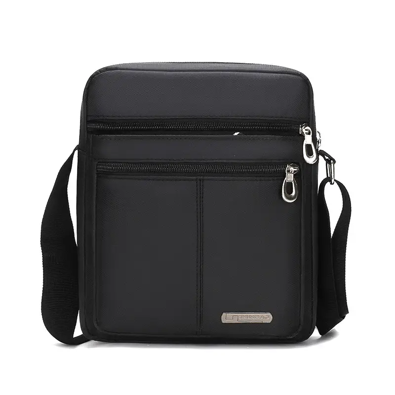 Men's Grey Oxford Crossbody Bag Large Capacity