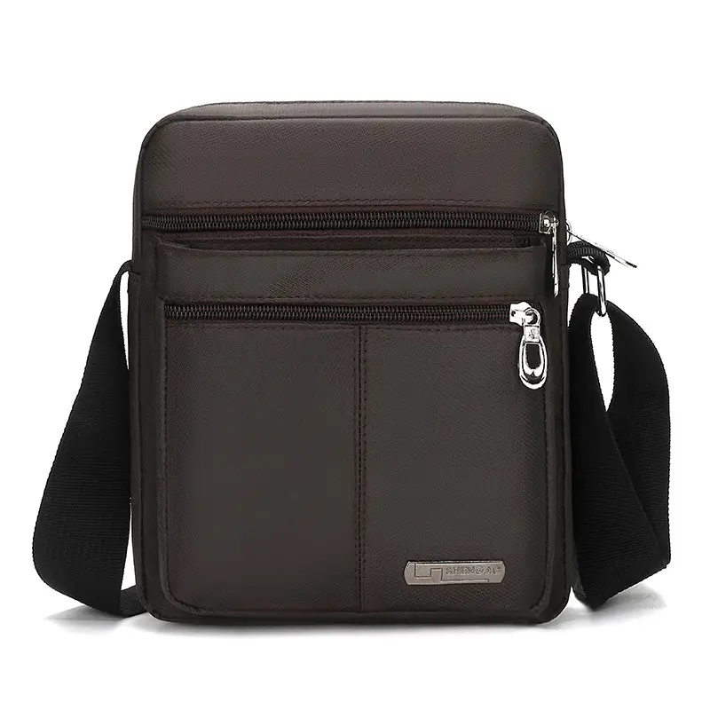 Men's Grey Oxford Crossbody Bag Large Capacity