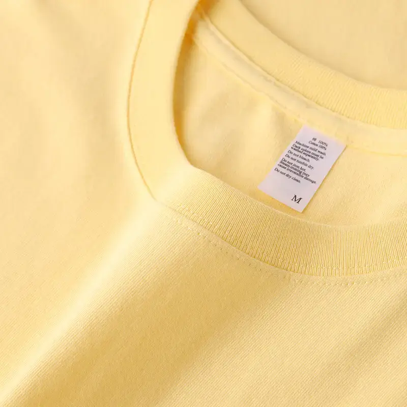 2025 Summer Women's T-Shirt Solid Color Heavy Weight - Image 3
