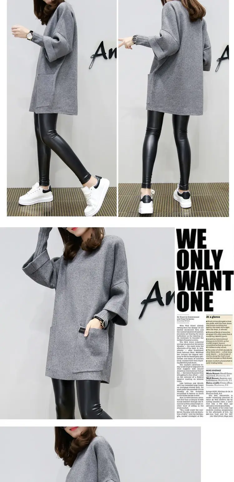 Women Grey 3Q Sleeve T-Shirt Plus Size Loose Fit — feature 9