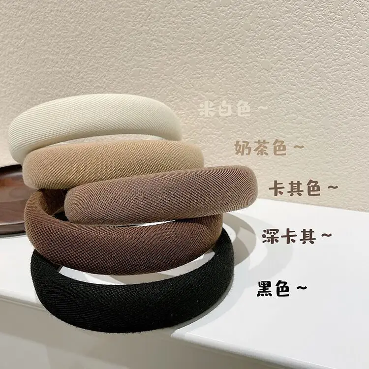 Brown Wide Side Sponge Hairband for Women - Image 6