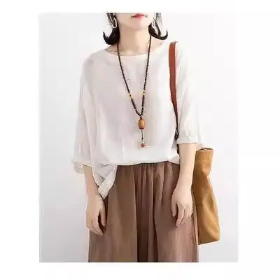 Women's 2022 Green Bat Shirt Drawstring Round Neck T-Shirt Large - Image 8