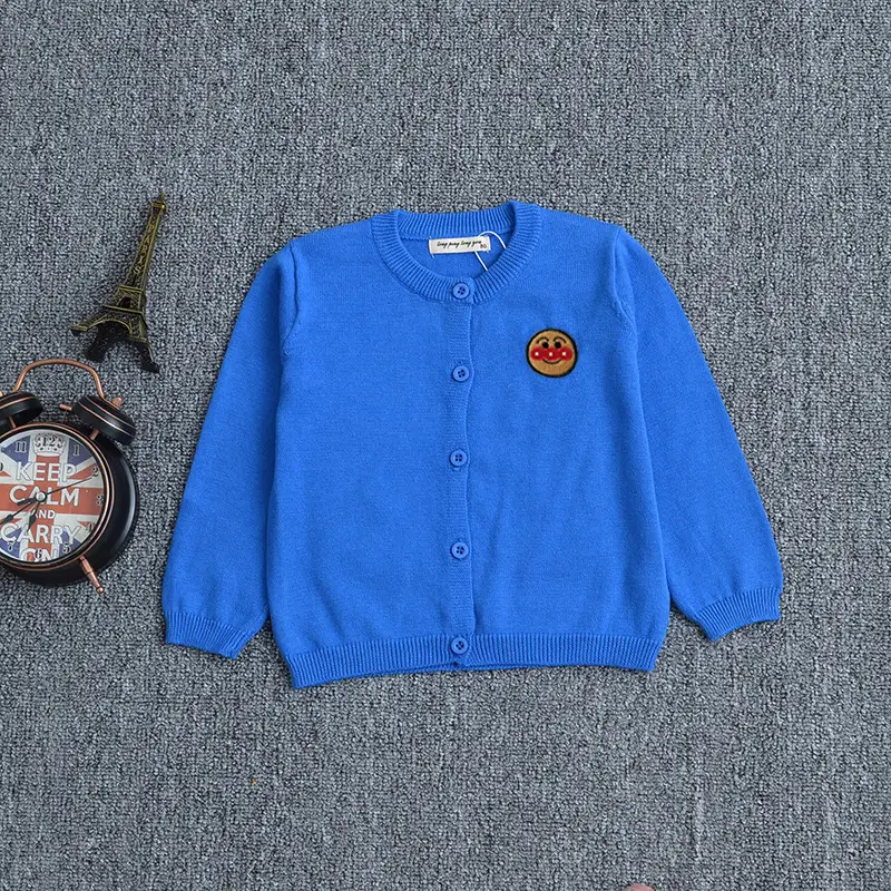Green Cotton Cardigan for Boys Girls Small Medium
