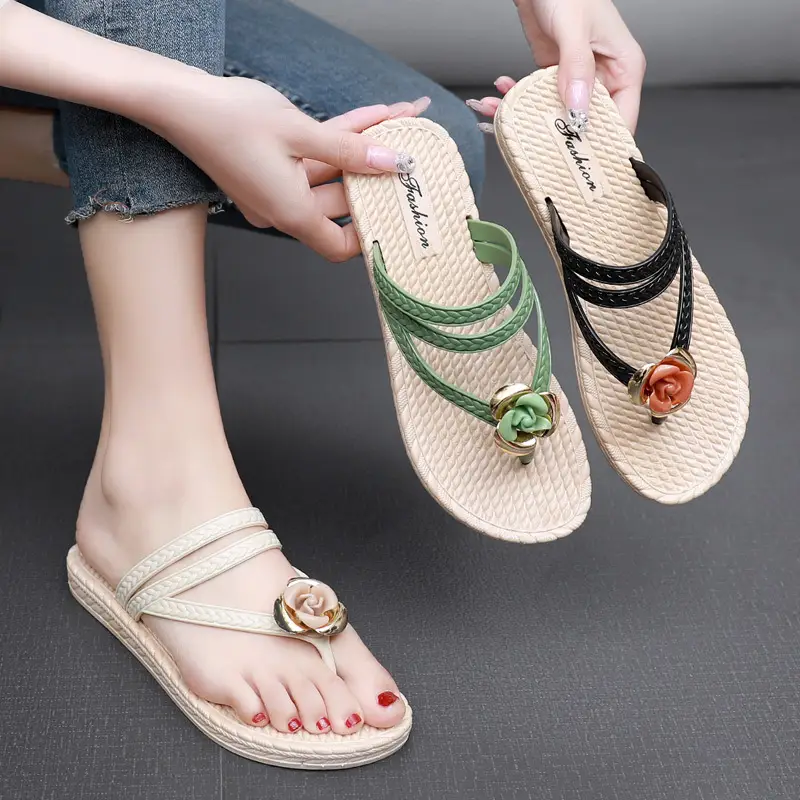 Women's Butterfly Flower Sandals Flat Heel Summer - Image 12