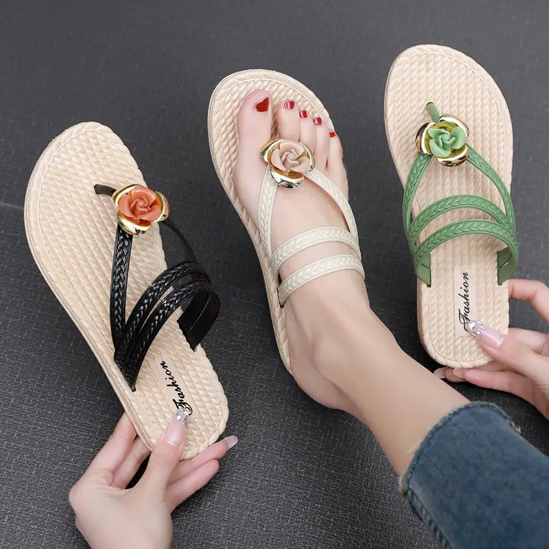 Women's Butterfly Flower Sandals Flat Heel Summer - Image 13