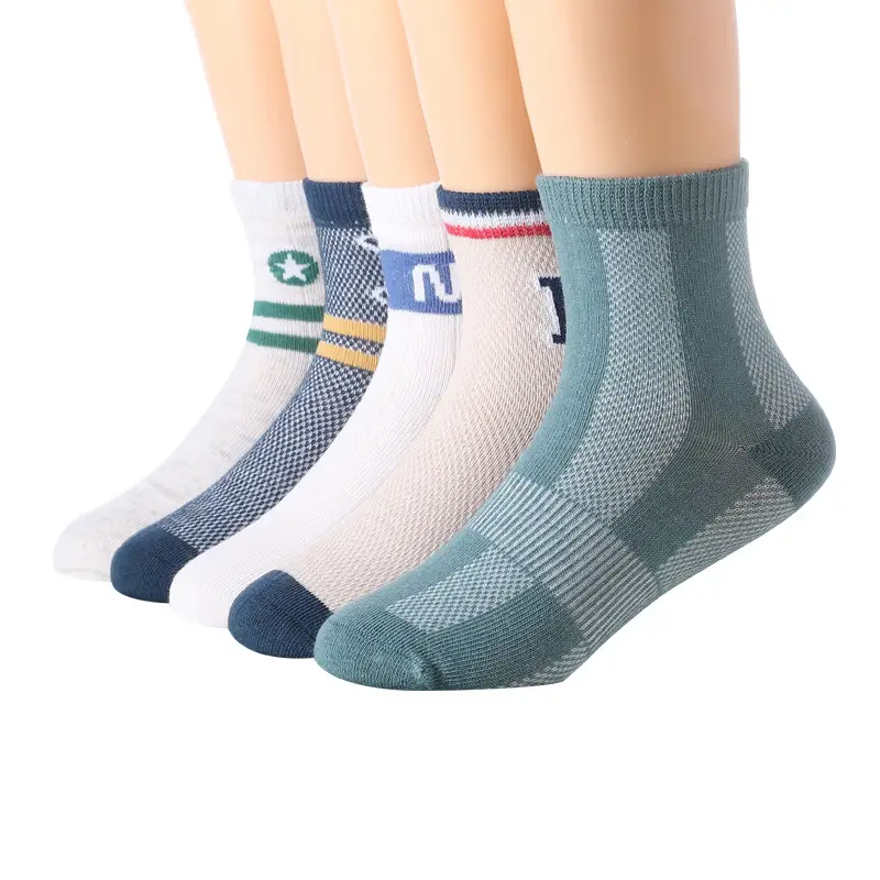 Xuwei Socks Pink Beige Medium Short Socks