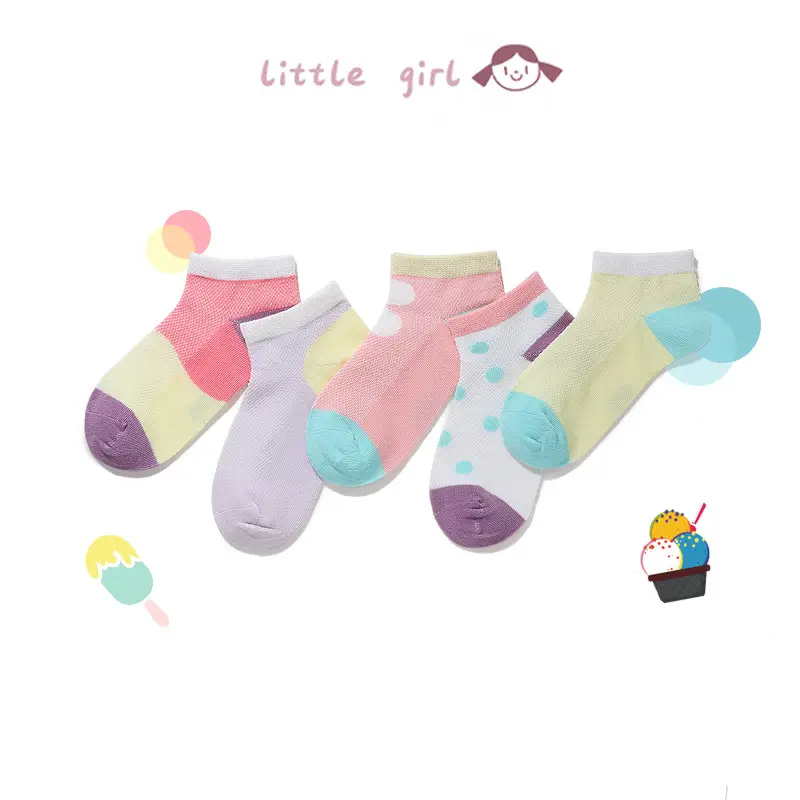 Xuwei Socks Pink Beige Medium Short Socks