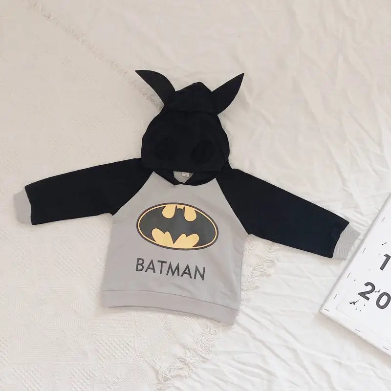 2024 Kids Hooded Batman T-Shirt Cotton Top Boys Girls - Image 3