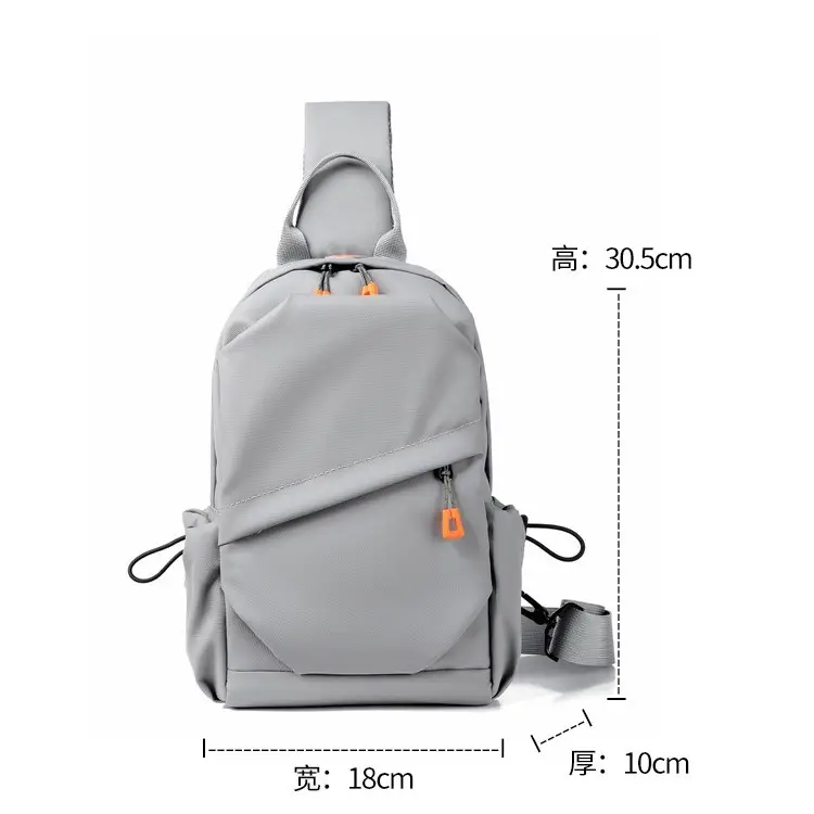 Men's Grey Crossbody Bag Summer Casual Fashion - Image 6