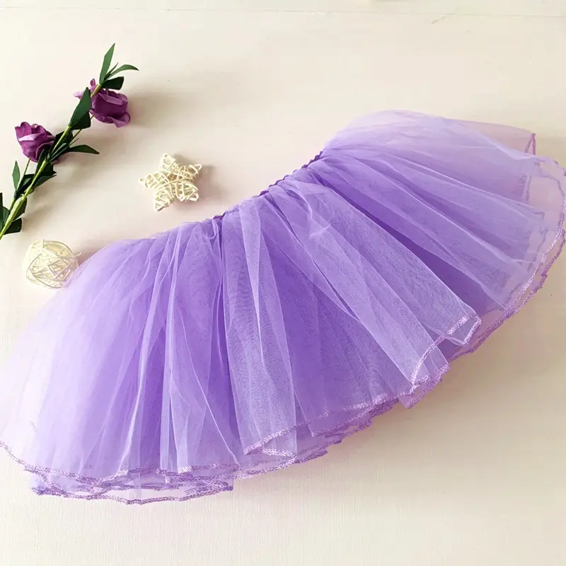 New Kids Dance Dress Mesh Puff All-match
