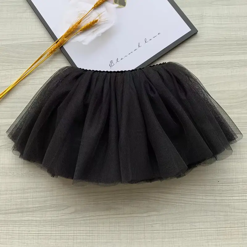 New Kids Dance Dress Mesh Puff All-match