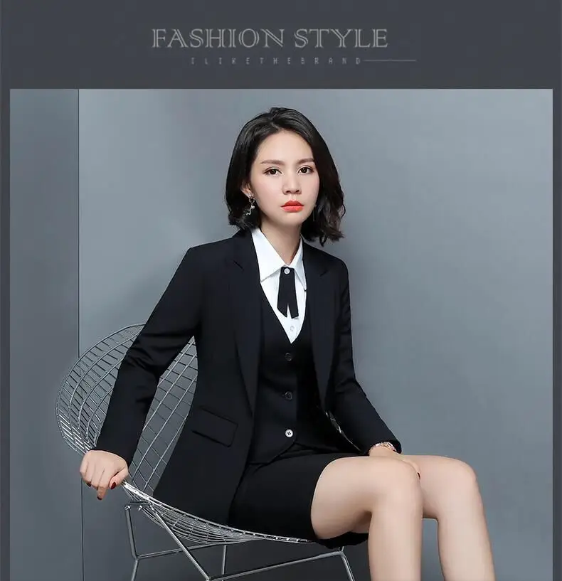 Women's Black Button Front Vest for Office Wear — feature 3