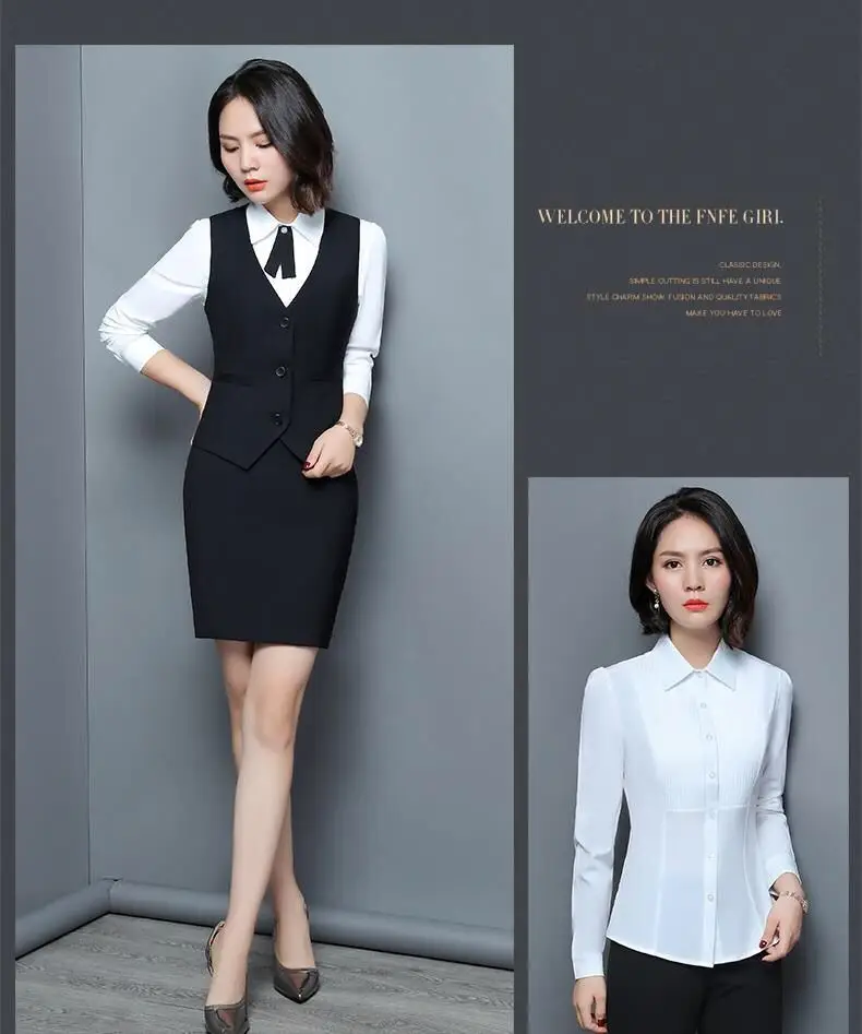 Women's Black Button Front Vest for Office Wear — feature 4