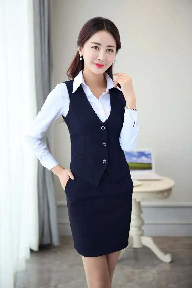 Women's Black Button Front Vest for Office Wear — feature 8