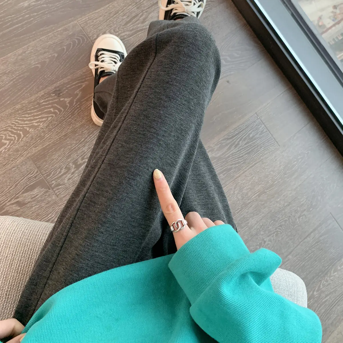 Women Loose Gray Sweatpants Spring Autumn 2025 - Image 5