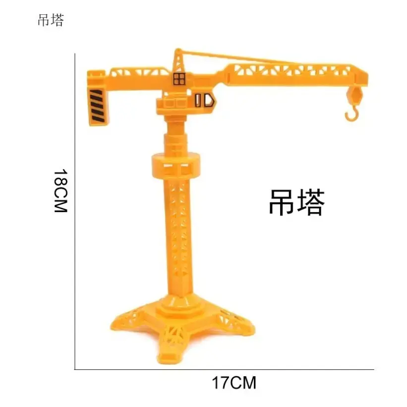 Cake Decoration Excavator Ornaments Birthday Baking Excavator Engineering Vehicle Decoration Traffic Guide Sign Ornaments Plug-In