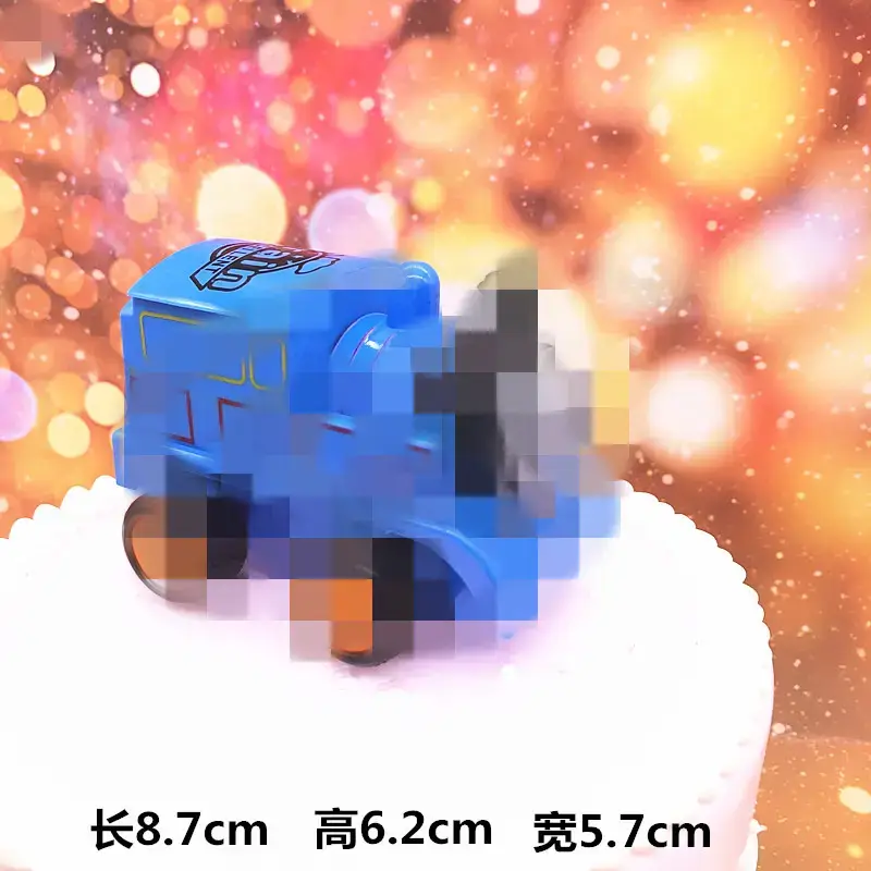 Cake Decoration Excavator Ornaments Birthday Baking Excavator Engineering Vehicle Decoration Traffic Guide Sign Ornaments Plug-In