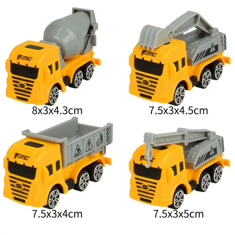 Cake Decoration Excavator Ornaments Birthday Baking Excavator Engineering Vehicle Decoration Traffic Guide Sign Ornaments Plug-In