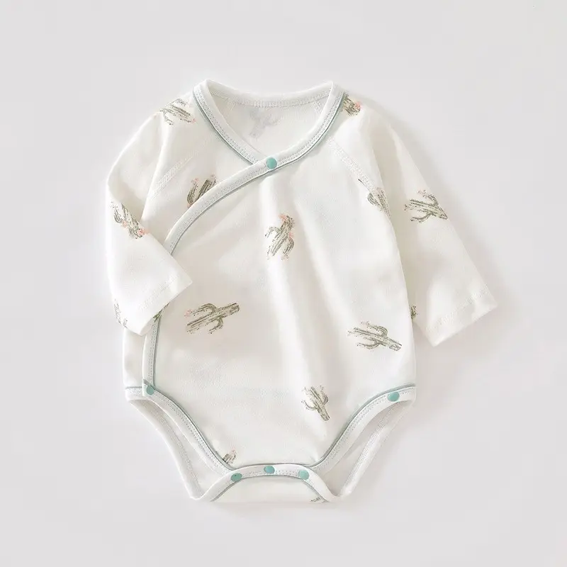 White Cotton Baby Wrap with Triangle Embroidery - Image 2