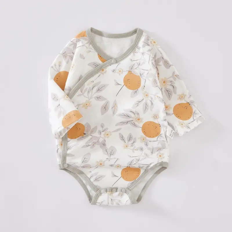 White Cotton Baby Wrap with Triangle Embroidery - Image 3