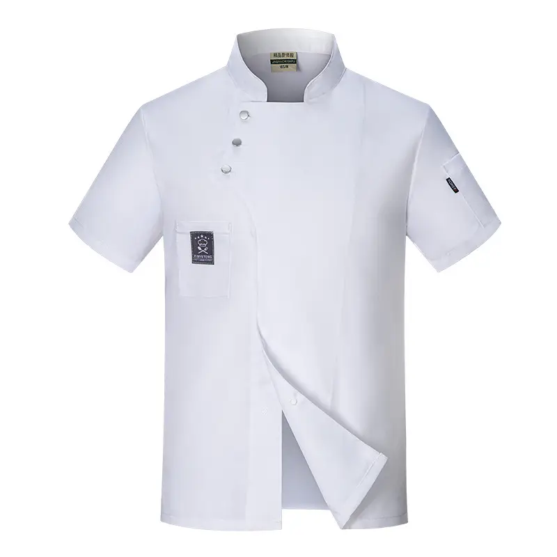 Men Black Short Sleeve Button Down Shirt - Image 8