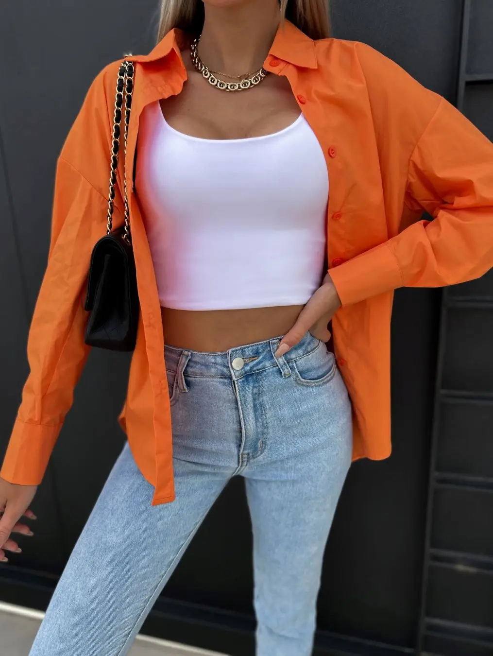 2022 Green Button Shirt with V-Neck for Women - Image 8