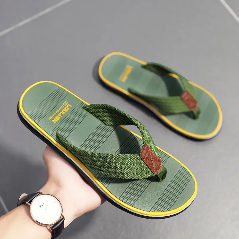 Men's 2026 Flip Flops Brown Non-Slip Summer Sandals