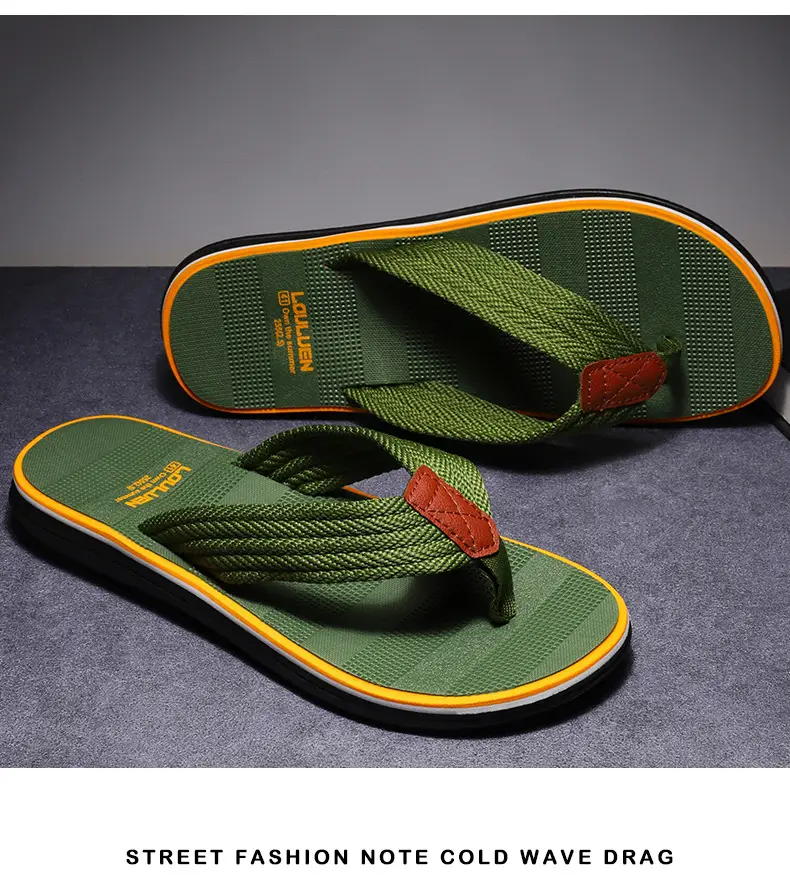 Men's 2026 Flip Flops Brown Non-Slip Summer Sandals — feature 12