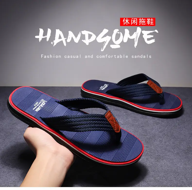 Men's 2026 Flip Flops Brown Non-Slip Summer Sandals — feature 4