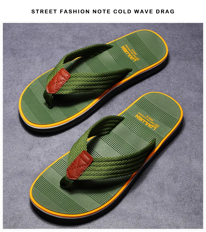 Men's 2026 Flip Flops Brown Non-Slip Summer Sandals — feature 6