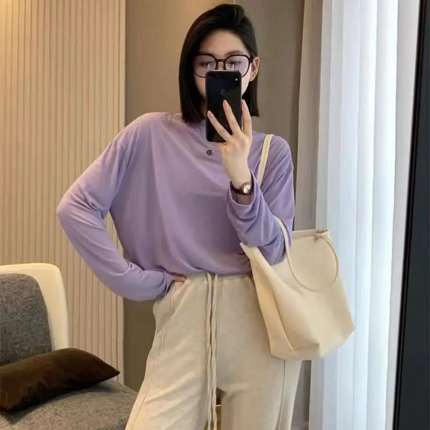 Women Light Green Loose Fit Sun Protection Shirt