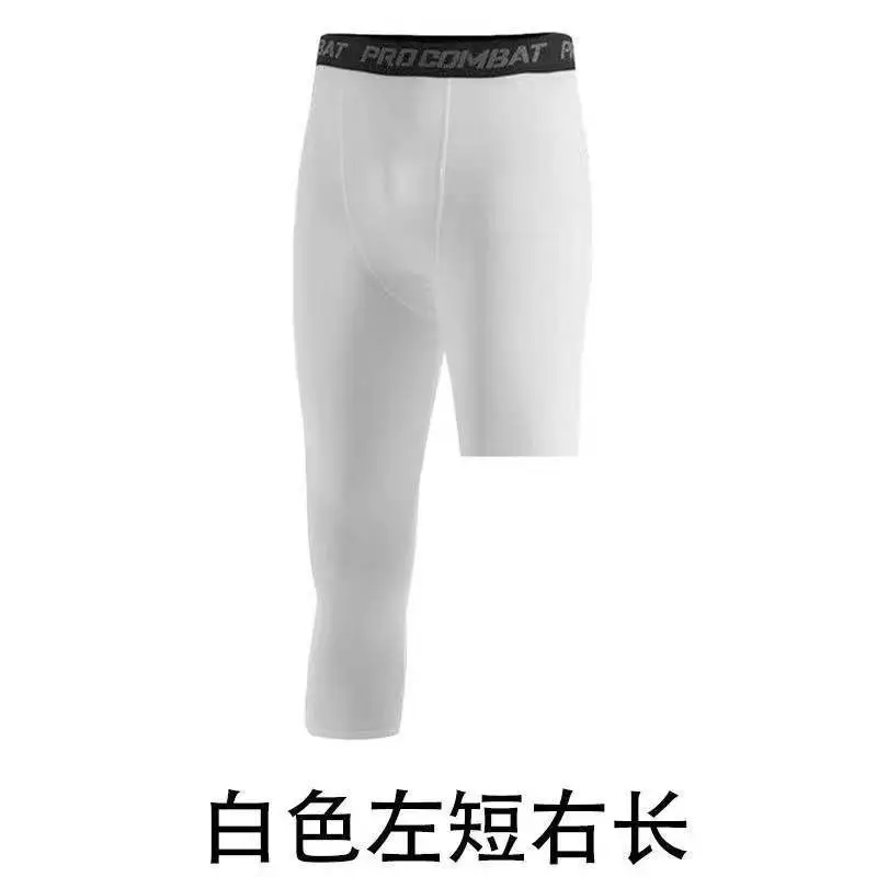 Men's Pro Combat Tight Running Shorts Black White - Image 11