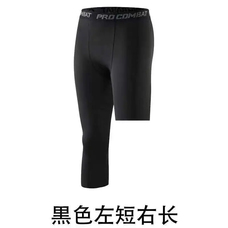 Men's Pro Combat Tight Running Shorts Black White - Image 12