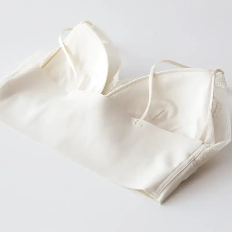 Silk Strapless Underwear Women's Thin Big Chest Small - Image 5