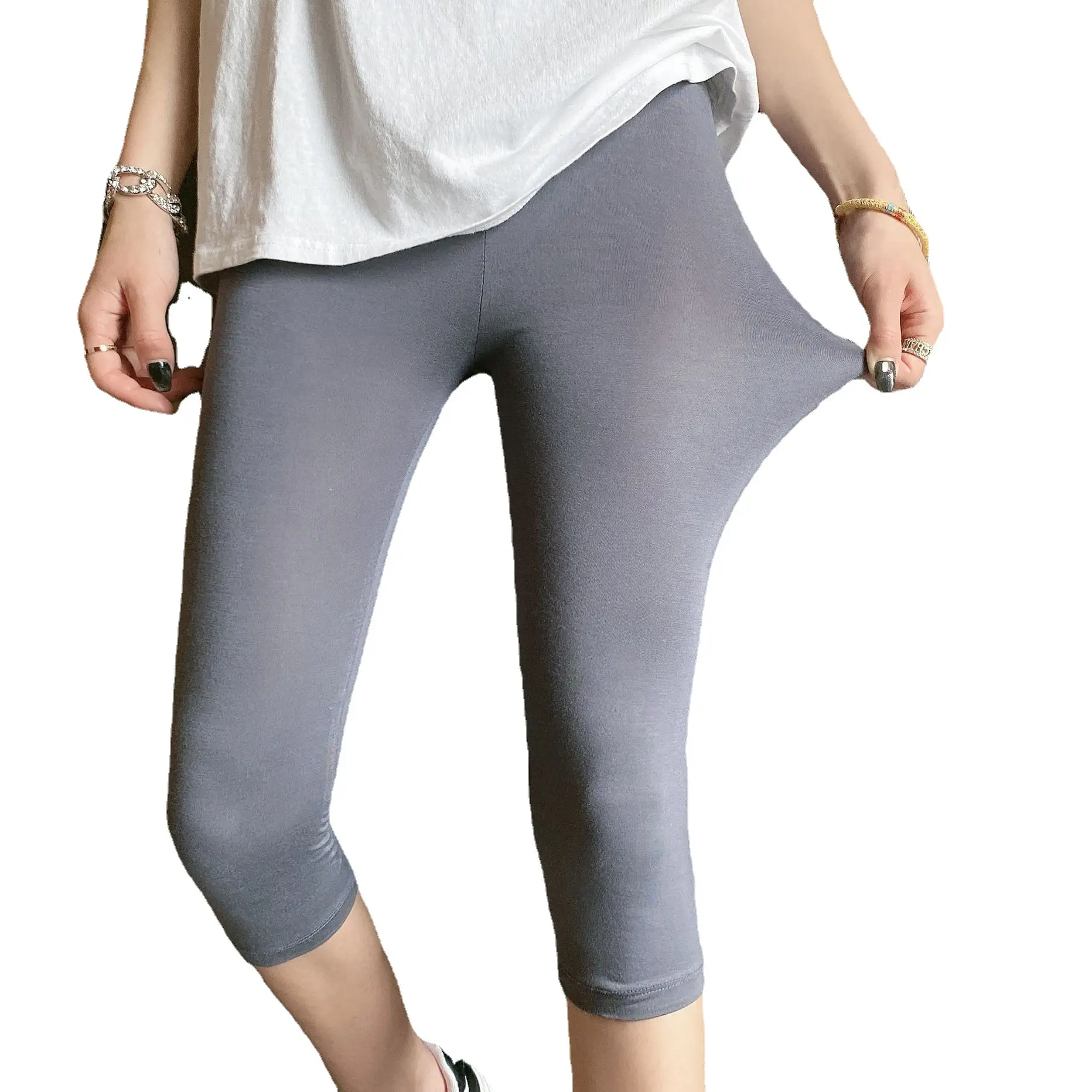 Black Stretch Slim Leggings Plus Size Yoga Pants - Image 23