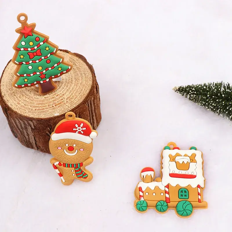 Gingerbread Man Christmas Pendants Set of 12