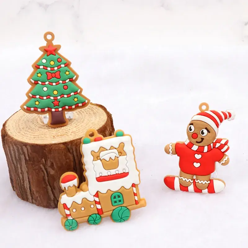 Gingerbread Man Christmas Pendants Set of 12
